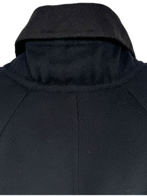 Pamella Roland Navy 100% Cashmere Double-Breasted Coat – L/XL
