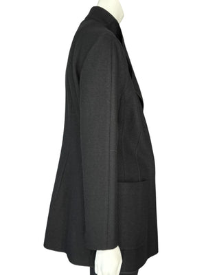 Agnona Black 100% Cashmere Open-Front Coat – Size IT 46 / US 10- NEW