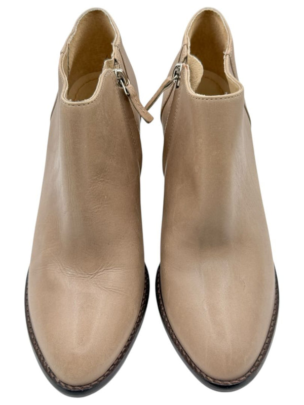 Elizabeth and James Taupe Leather Ankle Booties – Size 8.5B