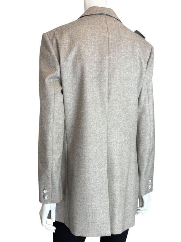 Stella McCartney Grey Wool Structured Blazer – Size IT 40