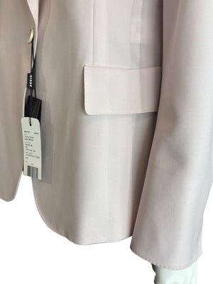 Akris Miles Blazer in Lily Pink Virgin Wool, Size 10 (IT 46) – NWT