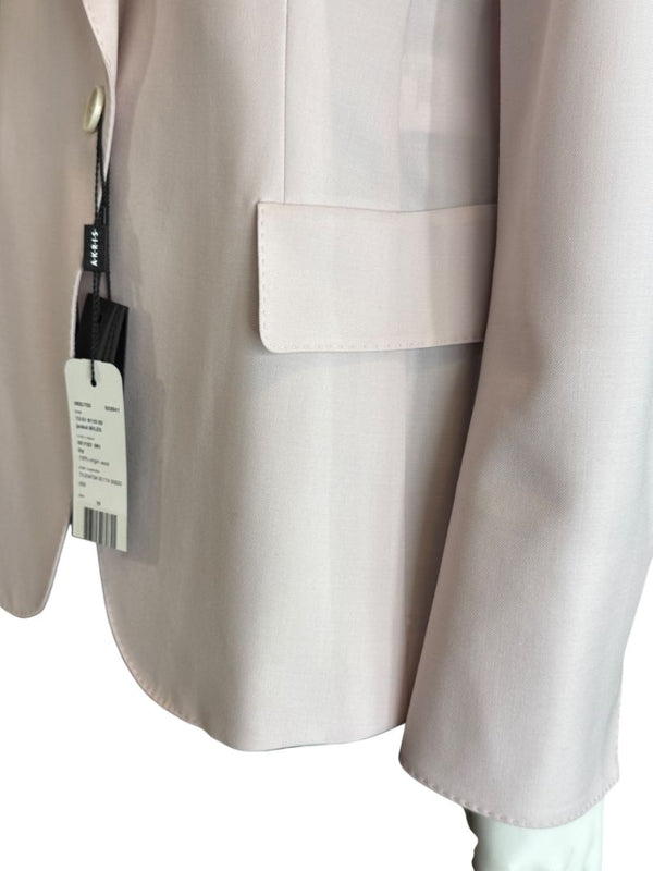 Akris Miles Blazer in Lily Pink Virgin Wool, Size 10 (IT 46) – NWT