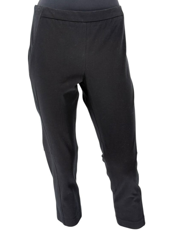 Brunello Cucinelli Black Cropped Stretch Cotton Trousers – Size US 10 / IT 46