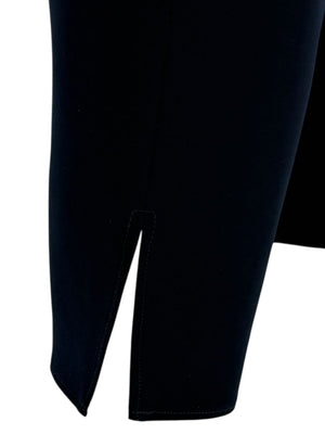 Akris Punto Navy Elastic Waist Trousers with Ankle Slit – Size US 8
