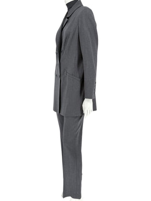 Pamella Roland Charcoal Grey Tailored Pantsuit – Large