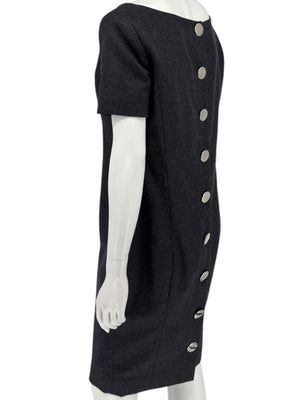 Pamella Roland Charcoal Grey 2-Piece Dress/Jacket Set – Large