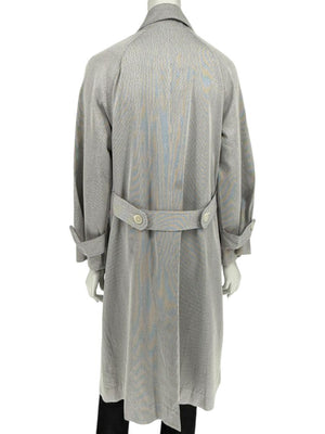 Pamella Roland Grey Cape Style Trench Jacket Double Breasted – Large