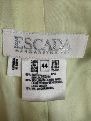 Escada Margaretha Ley Light Pistachio Double-Breasted Blazer – Size 44 (DE)