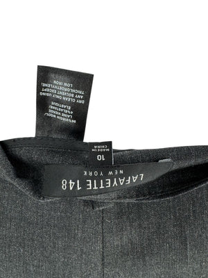 Lafayette 148 New York Charcoal Gray Wool-Blend Straight-Leg Trousers – Size 10