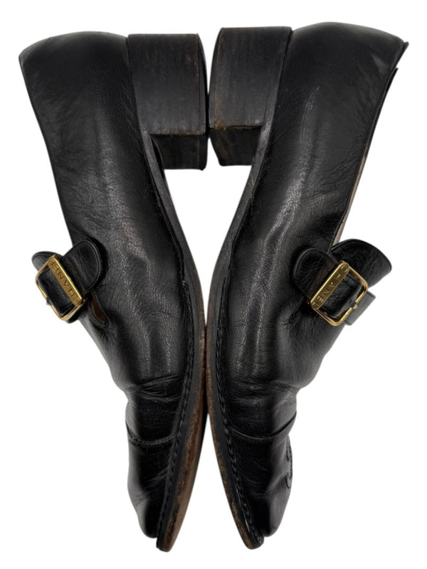 CHANEL CC Leather Buckle Shoes – Size 40 – Black