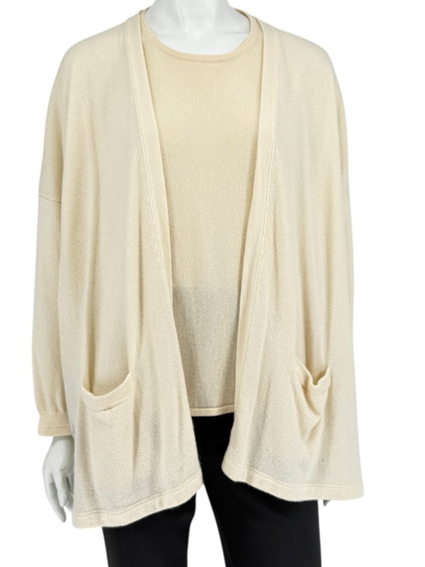 Shamask Ivory Cashmere Twin Set – Size 1