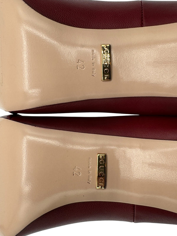 Gucci Sylvie Chain Leather Pumps - Size 42- NWT