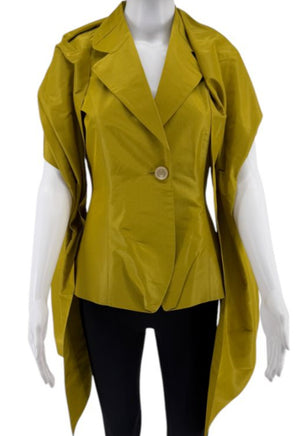 Pauw Amsterdam 2-Piece Silk Peplum Vest & Convertible Wrap – Size 36