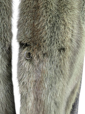 Jacobson’s Vintage Alpaca Swing Coat with Mink Fur Trim – Size 10