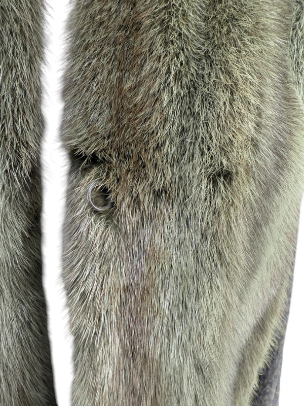 Jacobson’s Vintage Alpaca Swing Coat with Mink Fur Trim – Size 10