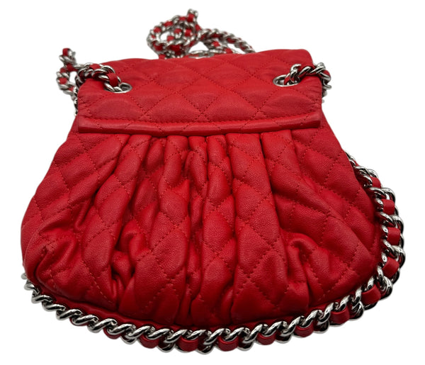 Chanel Cruise 2014 Chain Around Small Crossbody Bag - Red