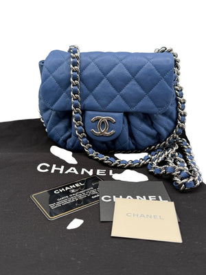 Chanel Cruise 2012 Chain Around Small Crossbody Bag - Blue