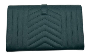 Saint Laurent Envelope Triquilt Small Shoulder Bag in Grained Leather