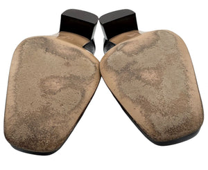 Salvatore Ferragamo Black Croc-Embossed Leather Loafers with Gold Gancini – Size 10.5 B (Made in Italy)