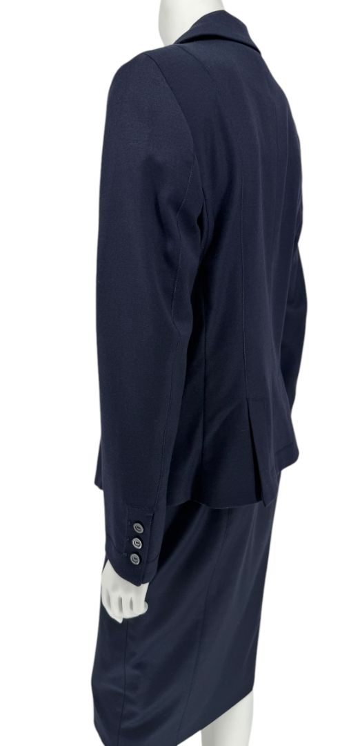 Les Copains Blue Label Navy Wool Skirt Suit – Size IT 44 / 46 (US 10 / 12)