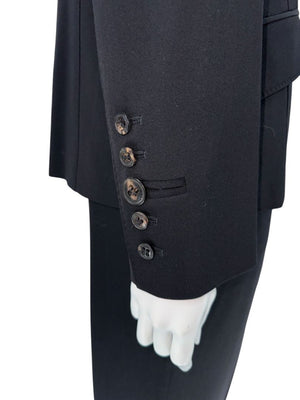 Les Copains Classic Black Wool Pant Suit – Size IT 48 (US 12)