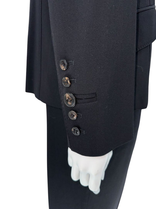 Les Copains Classic Black Wool Pant Suit – Size IT 48 (US 12)