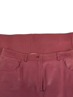 Christian Dior Boutique Rose Leather Skirt – Size 12
