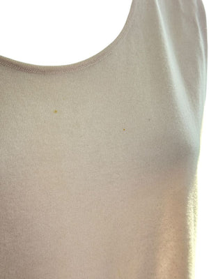 Chanel Pale Pink Cotton Logo Tank – Size FR 44 (US 10/12)