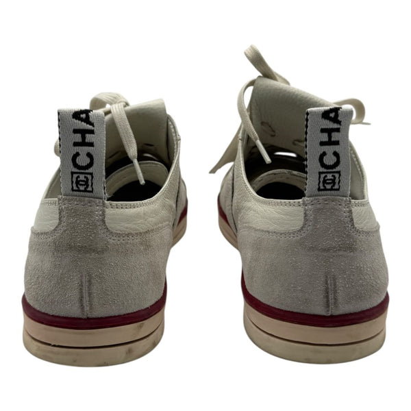 CHANEL Calfskin Fringe Golf/Tennis Sneakers in Ivory – Size 40