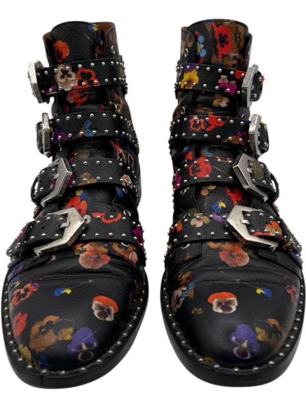 Givenchy Floral Studded Buckle Boots – Size 40