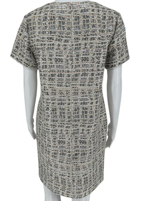 Pamella Roland Metallic Tweed Sheath Dress