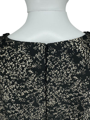 Pamella Roland Metallic Jacquard Sleeveless Dress with Beaded Neckline