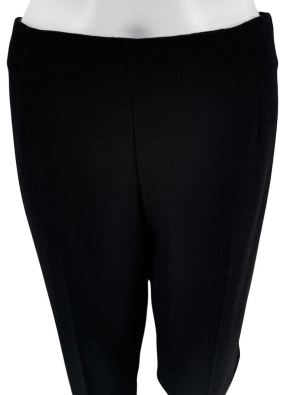 Lela Rose Pearl-Trim Ankle Pants – Black - Size 10