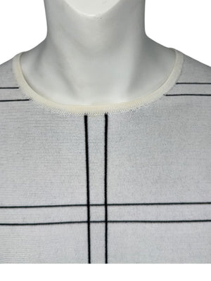 Derek Lam Asymmetrical Windowpane Knit Top - Size Medium