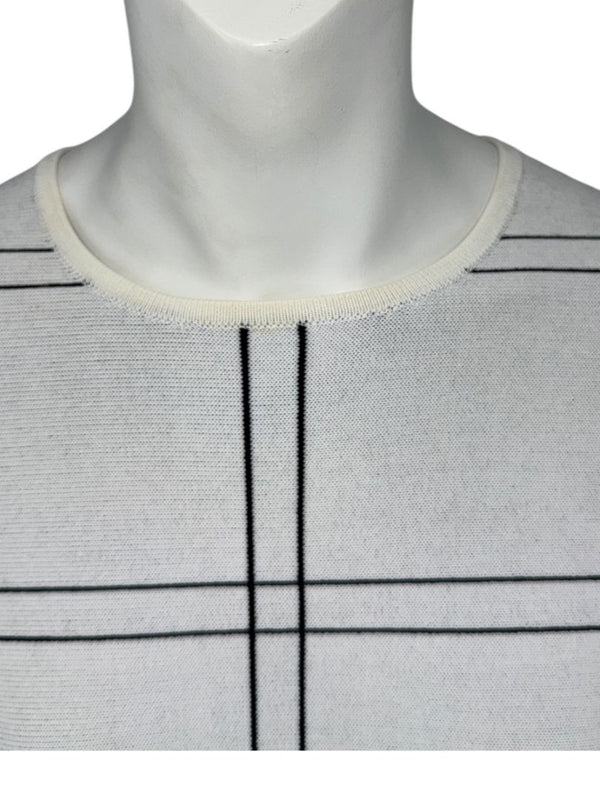 Derek Lam Asymmetrical Windowpane Knit Top - Size Medium