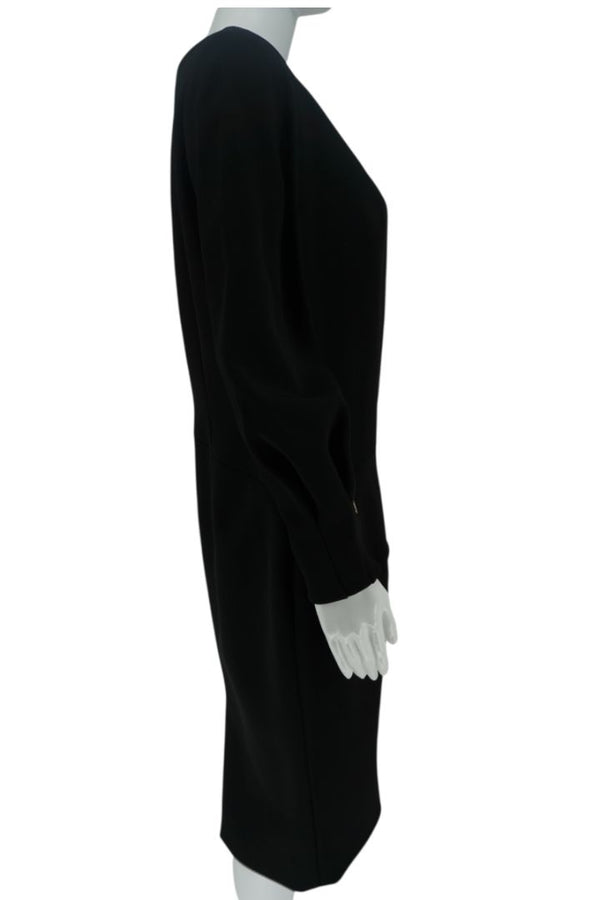 Pamella Roland Gold Button Cuff Shift Dress - Large