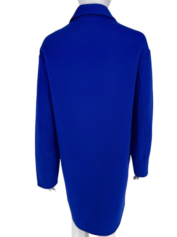 Akris Electric Blue Cashmere Coat - Size 6