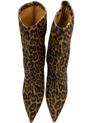 Aquazzura Leopard Print Calf Hair Booties – Size 39