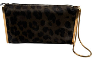 LANVIN Calf Hair Leopard Clutch – Excellent Pre-Owned Condition