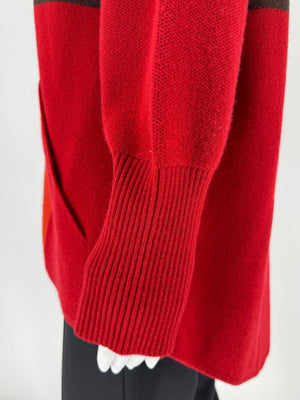 Akris Cashmere Colorblock Zip Hoodie - Size US 10