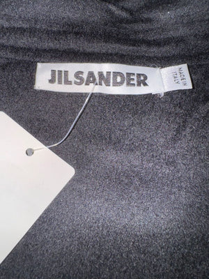 Jil Sander Black Cashmere Collarless Coat – Size 38 IT