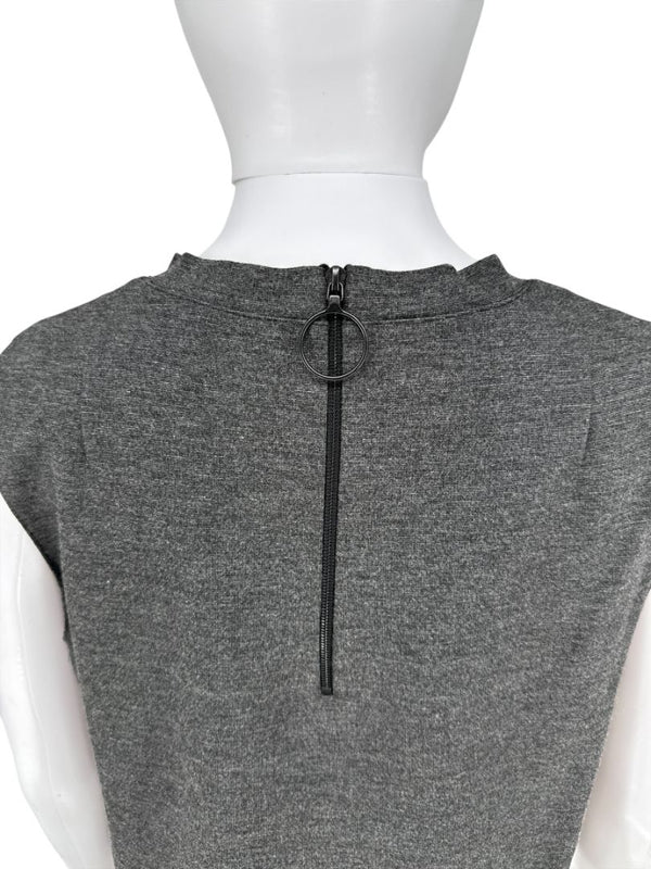 Akris Punto Charcoal Grey Sleeveless Tunic & Tapered Pants Set – Size 10