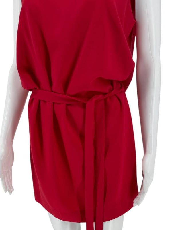 Moschino Cheap and Chic Red Drape-Back Mini Dress – Size 8 (IT 42)