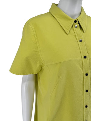 A-K-R-I-S- Lime Snap-Front Polo Dress - Size 10
