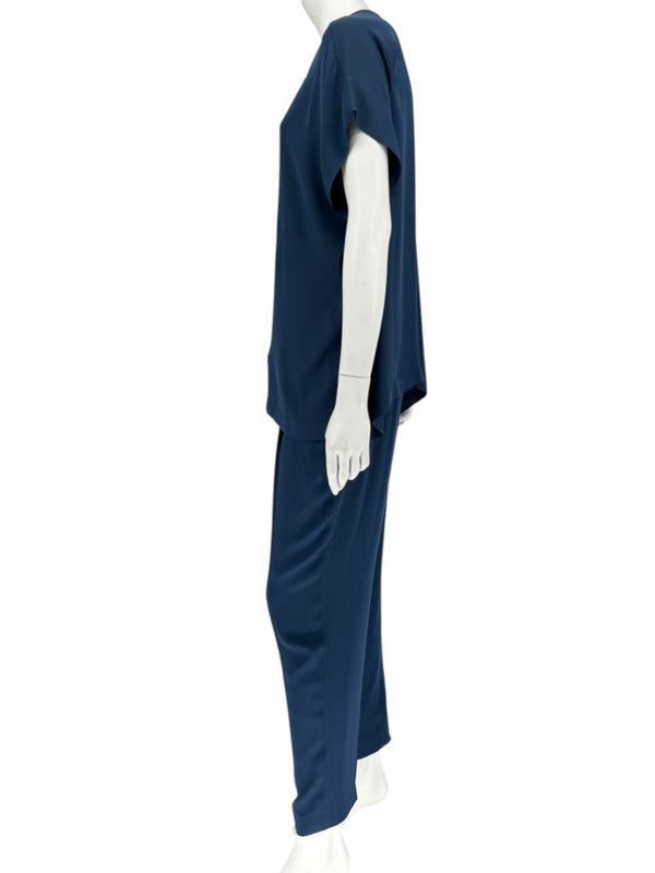 Loro Piana Blue Silk-Blend Lounge Set – Size 46