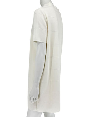Max Mara Ivory Textured Knit Shift Dress – Size L