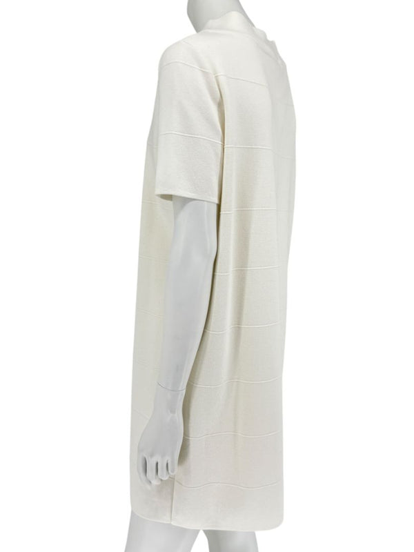 Max Mara Ivory Textured Knit Shift Dress – Size L