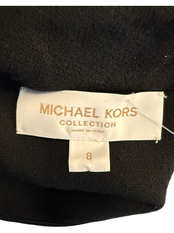 Michael Kors Collection Black Sleeveless Wool-Blend Shift Dress – Size 8
