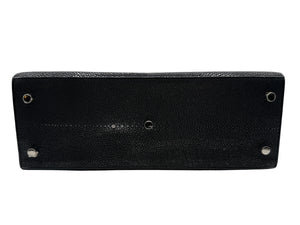 Crawford Black Shagreen/Stingray Top Handle Bag w/ 925 Silver Hardware