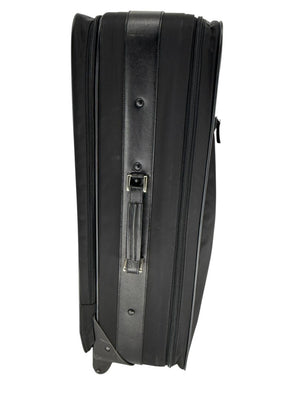 Prada Black Nylon Rolling Suitcase with Saffiano Leather Trim – 26.5" x 17.5" x 9.5"
